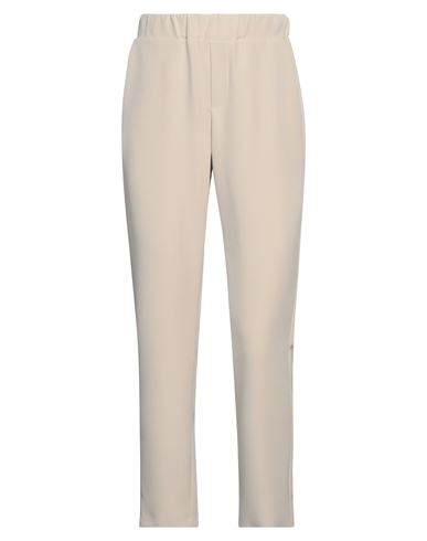 White Wise Woman Pants Beige Size 8 Polyester, Elastane