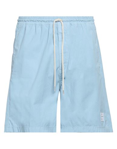Department 5 Man Shorts & Bermuda Shorts Sky Blue Size S Cotton, Elastane
