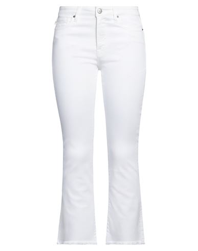 2w2m Woman Jeans White Size 30 Cotton, Elastomultiester, Elastane