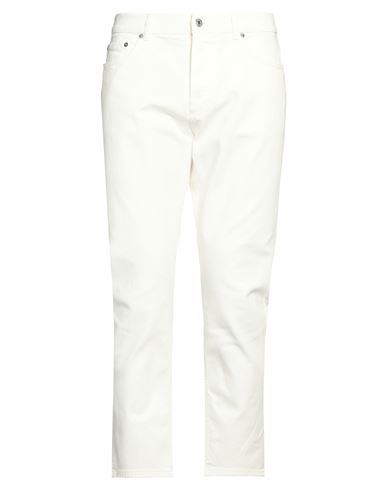 Grifoni Man Pants White Size 32 Cotton, Elastane