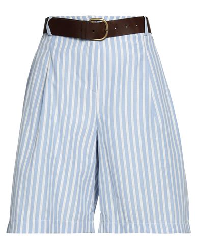 Souvenir Woman Shorts & Bermuda Shorts Sky Blue Size M Cotton, Polyester