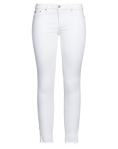 Ag Woman Jeans White Size 31 Cotton, Viscose, Polyester, Eco Polyester