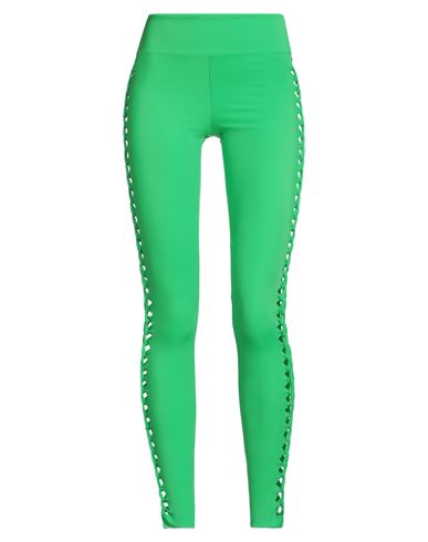 Shop Pin Up Stars Woman Leggings Emerald Green Size S Polyamide, Elastane