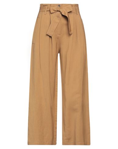 PINKO PINKO WOMAN PANTS CAMEL SIZE 10 VISCOSE, LINEN 