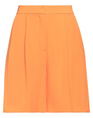 Shop Simona Corsellini Woman Shorts & Bermuda Shorts Orange Size 4 Polyester, Elastane