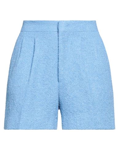 Tagliatore Woman Shorts & Bermuda Shorts Azure Size 6 Polyester, Linen In Blue
