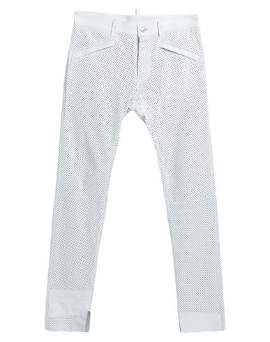 Shop Dsquared2 Man Pants Ivory Size 32 Ovine Leather In White