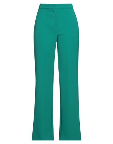 Kaos Woman Pants Green Size 8 Acetate, Viscose