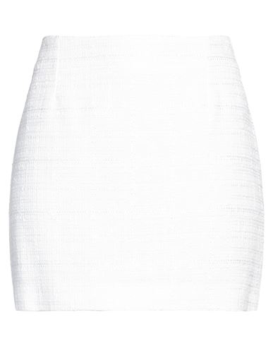 Tagliatore 02-05 Woman Mini Skirt White Size 10 Cotton, Viscose