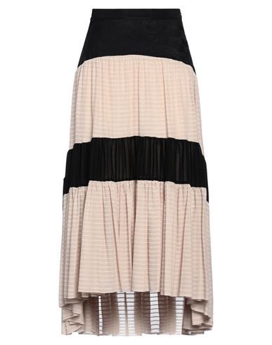 Shop Manila Grace Woman Midi Skirt Black Size 6 Viscose, Polyamide