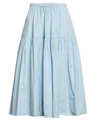 Act N°1 Woman Midi Skirt Sky Blue Size 6 Cotton