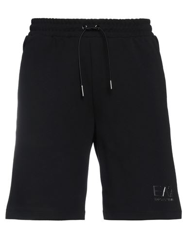 Shop Ea7 Man Shorts & Bermuda Shorts Black Size Xxl Polyester, Cotton