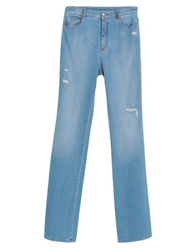 Ermanno Scervino Woman Jeans Blue Size 8 Cotton, Elastane