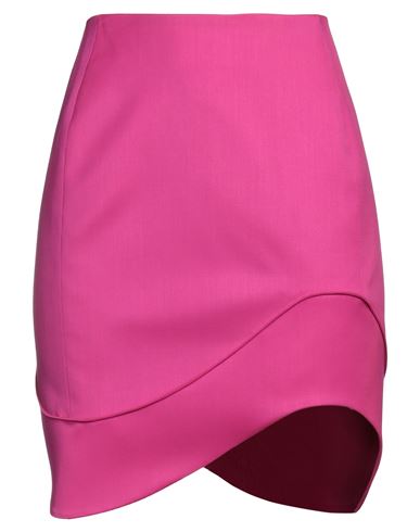 Mugler Woman Mini Skirt Fuchsia Size 4 Wool, Elastane, Polyamide In Pink