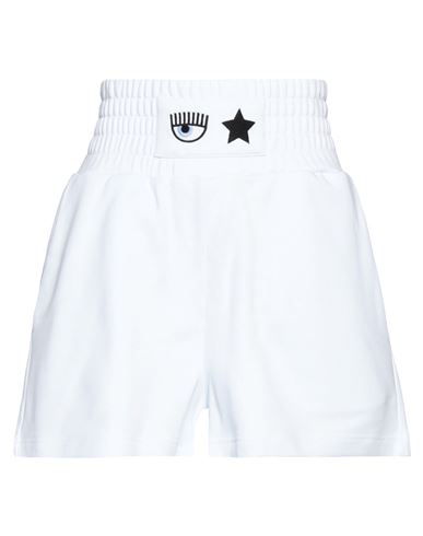 Shop Chiara Ferragni Woman Shorts & Bermuda Shorts White Size Xs Cotton