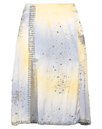 Des Phemmes Des_phemmes Woman Midi Skirt Yellow Size 4 Silk