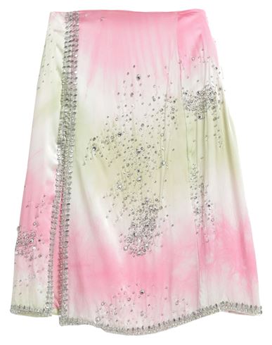 Shop Des Phemmes Des_phemmes Woman Midi Skirt Pink Size 6 Silk
