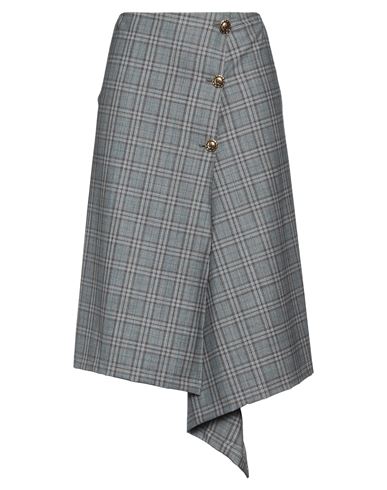Pinko Woman Midi Skirt Grey Size 2 Polyester, Wool, Elastane In Grey
