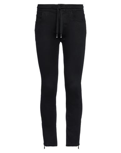 Dolce & Gabbana Man Jeans Black Size 36 Cotton, Polyester, Elastane, Zamak, Calfskin