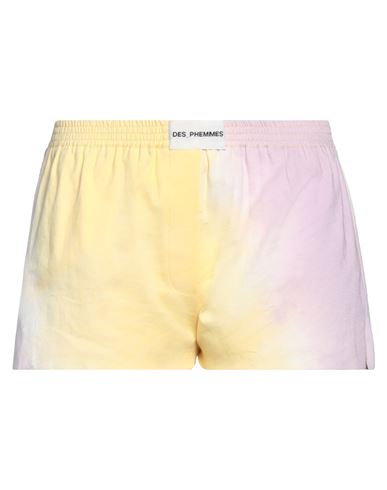 Des Phemmes Des_phemmes Woman Shorts & Bermuda Shorts Yellow Size 6 Cotton, Elastane