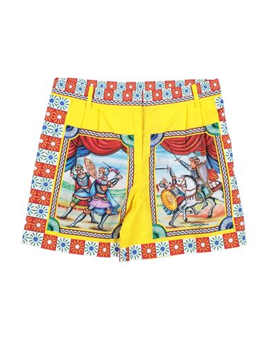 Shop Dolce & Gabbana Toddler Girl Shorts & Bermuda Shorts Yellow Size 7 Cotton
