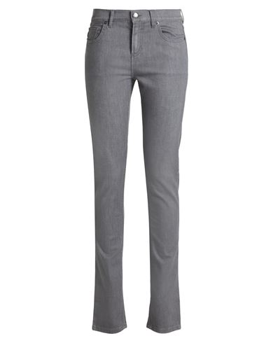 Lacoste Woman Jeans Grey Size 28 Cotton, Elastane