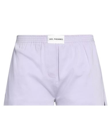 Des Phemmes Des_phemmes Woman Shorts & Bermuda Shorts Lilac Size 2 Cotton, Elastane In Purple
