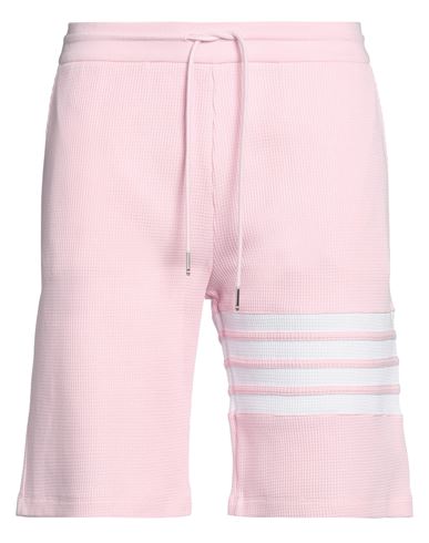 Shop Thom Browne Man Shorts & Bermuda Shorts Pink Size 3 Cotton