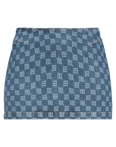 Shop Misbhv Woman Mini Skirt Blue Size Xl Cotton, Recycled Cotton, Polyester, Elastane
