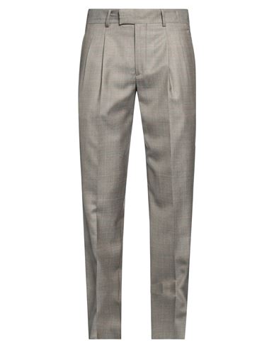 Shop Giorgio Armani Man Pants Grey Size 40 Virgin Wool, Silk