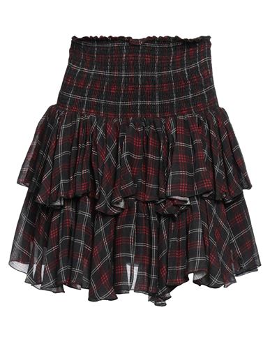 Rebel Queen Woman Mini Skirt Black Size Xxs Viscose, Wool