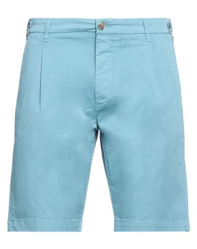 Barba Napoli Man Shorts & Bermuda Shorts Azure Size 31 Cotton, Elastane In Blue