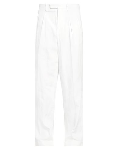 Dries Van Noten Man Pants White Size 36 Cotton, Linen