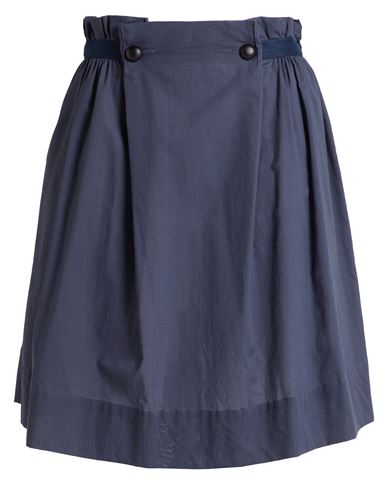 Emporio Armani Woman Mini Skirt Slate Blue Size 8 Cotton, Polyester