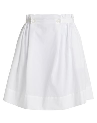 Emporio Armani Woman Mini Skirt White Size 12 Cotton, Polyester