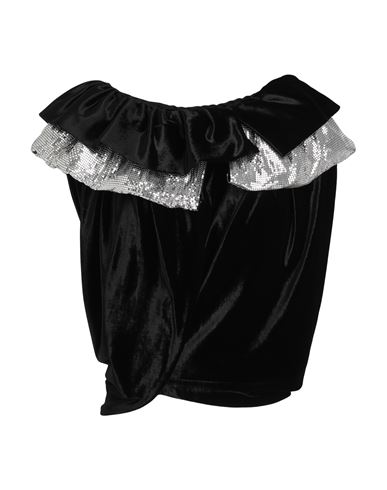 Shop Rabanne Woman Mini Skirt Black Size 8 Aluminum, Viscose, Polyamide, Elastane