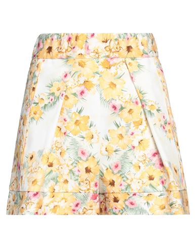 Maje Woman Shorts & Bermuda Shorts Yellow Size 8 Cotton