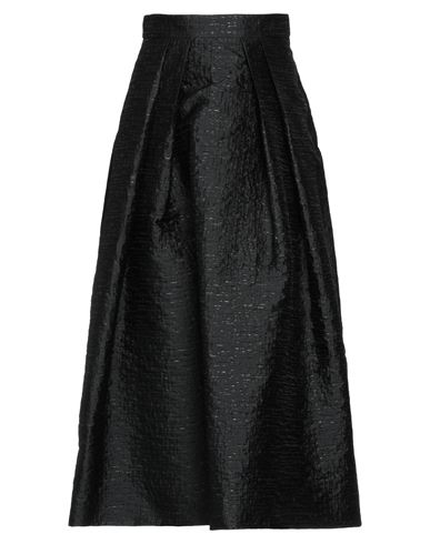 Shop Emporio Armani Woman Midi Skirt Black Size 10 Polyester, Polyamide, Metallic Fiber