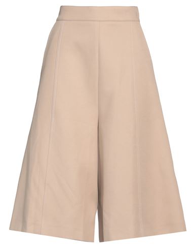 Shop Max Mara Woman Cropped Pants Sand Size 12 Cotton, Elastane In Beige