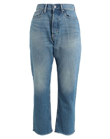 Polo Ralph Lauren High-rise Relaxed Straight Crop Jean Woman Denim Pants Blue Size 30 Cotton
