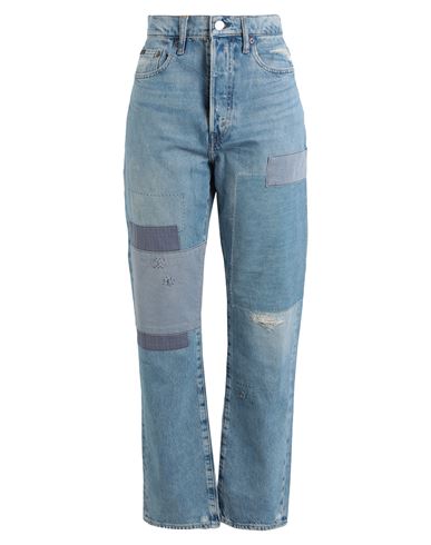 Polo Ralph Lauren High-rise Relaxed Straight Jean Woman Denim Pants Blue Size 30 Cotton