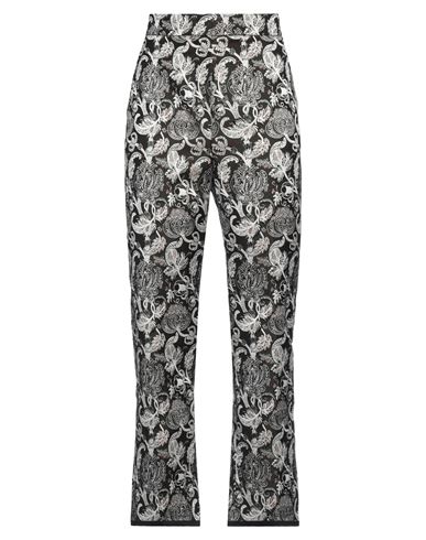 Max Mara Studio Woman Pants Lead Size 10 Polyester, Wool, Acrylic, Metallic Fiber, Polyamide In Grey