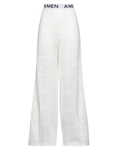 Shop House Of Amen Woman Pants White Size 6 Polyamide, Elastane, Polyester