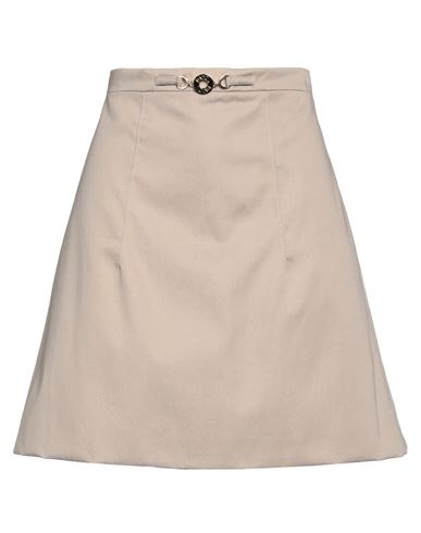 Patou Woman Mini Skirt Khaki Size 10 Cotton In Beige