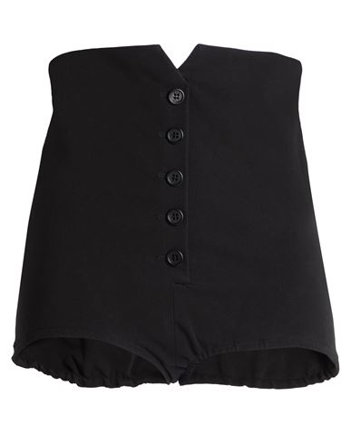 PHILOSOPHY DI LORENZO SERAFINI PHILOSOPHY DI LORENZO SERAFINI WOMAN SHORTS & BERMUDA SHORTS BLACK SIZE 6 COTTON, ELASTANE 