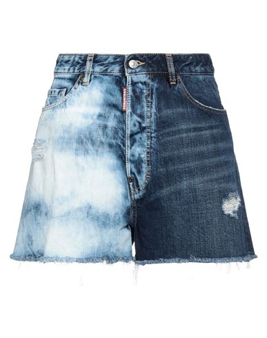 Dsquared2 Woman Denim Shorts Blue Size 4 Polyester, Cotton