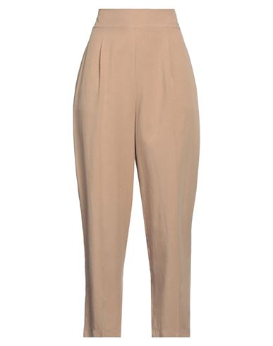 Compagnia Italiana Woman Pants Camel Size 8 Viscose, Linen In Beige