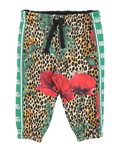 Dolce & Gabbana Newborn Boy Pants Green Size 3 Cotton, Polyester In Green