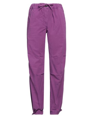 Ganni Woman Pants Mauve Size 8/10 Organic Cotton, Elastane In Purple