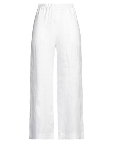 Hubert Gasser Woman Pants White Size 8 Linen